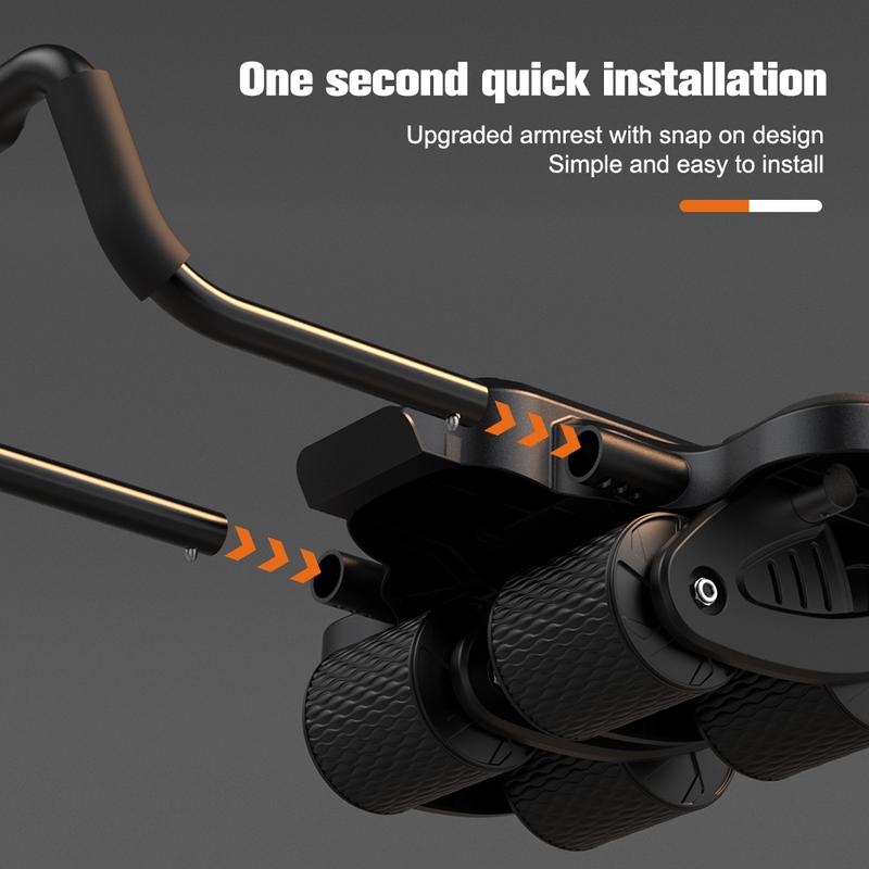 Abdominal Exercise Machine Ab Roller 4-Wheels with Elbow Support Automatic Rebound Abdominal Wheel Abs Workout Equipment for Core Workout Deals for You