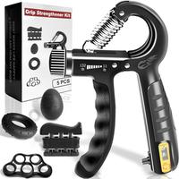 The contest of strength-- Hand Grip Strengthener Kit 5 Pack Forearm Grip Adjustable Resistance Hand Gripper, gripper ,forearm veins