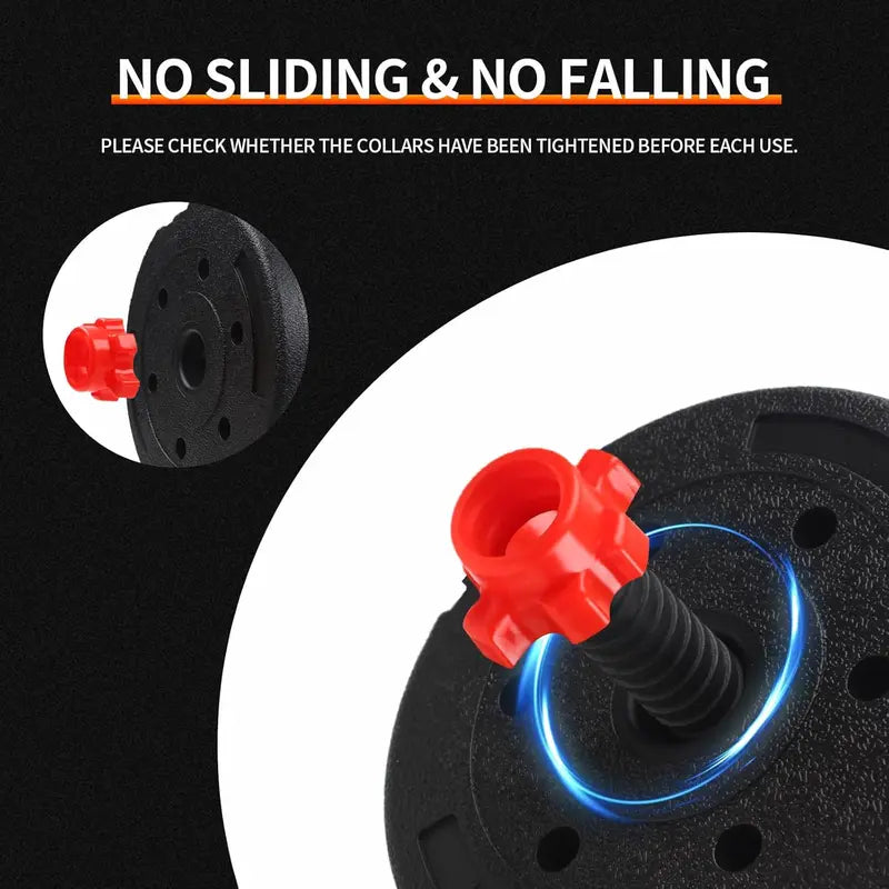 22/44bls Adjustable Dumbbell Set for Home Gym Fitness Weight Plates, 3-in-1 Ergonomic Modes, Heavy Duty Cast for Strength Training Barbell Weight Set Exercise Equipment