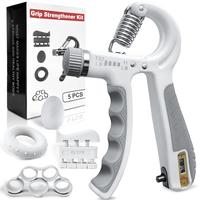 The contest of strength-- Hand Grip Strengthener Kit 5 Pack Forearm Grip Adjustable Resistance Hand Gripper, gripper ,forearm veins