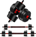 22/44bls Adjustable Dumbbell Set for Home Gym Fitness Weight Plates, 3-in-1 Ergonomic Modes, Heavy Duty Cast for Strength Training Barbell Weight Set Exercise Equipment