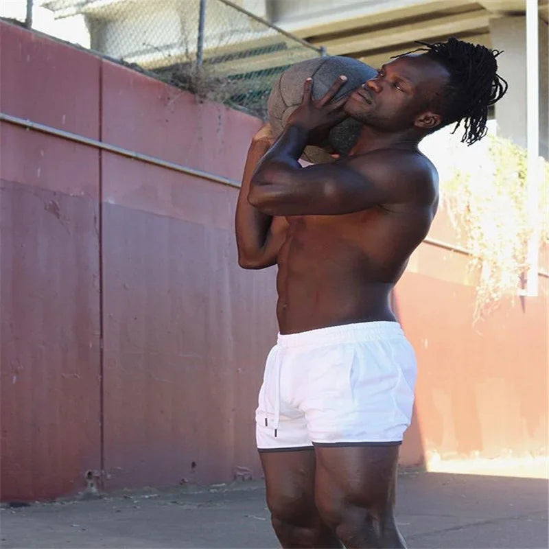 BreezeFit Men's Quick-Dry Mesh Sports Shorts