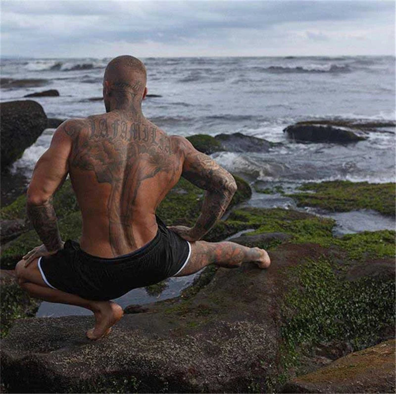 BreezeFit Men's Quick-Dry Mesh Sports Shorts