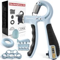 The contest of strength-- Hand Grip Strengthener Kit 5 Pack Forearm Grip Adjustable Resistance Hand Gripper, gripper ,forearm veins