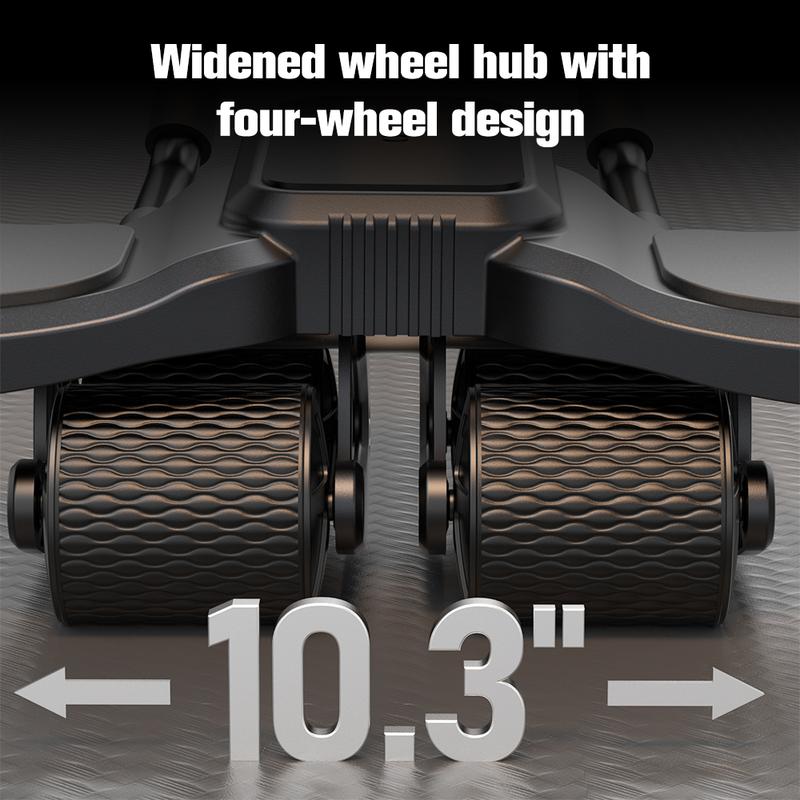 Abdominal Exercise Machine Ab Roller 4-Wheels with Elbow Support Automatic Rebound Abdominal Wheel Abs Workout Equipment for Core Workout Deals for You