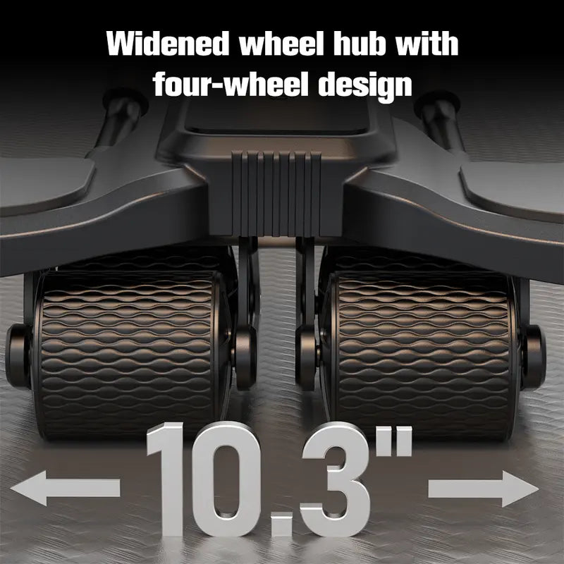 Abdominal Exercise Machine Ab Roller 4-Wheels with Elbow Support Automatic Rebound Abdominal Wheel Abs Workout Equipment for Core Workout Deals for You