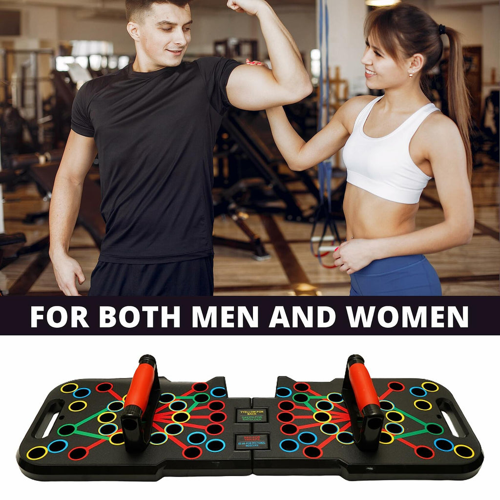 Active Apex Foldable Push-Up Board-Color-Coded Muscle Training System (650 Ib Capacity)