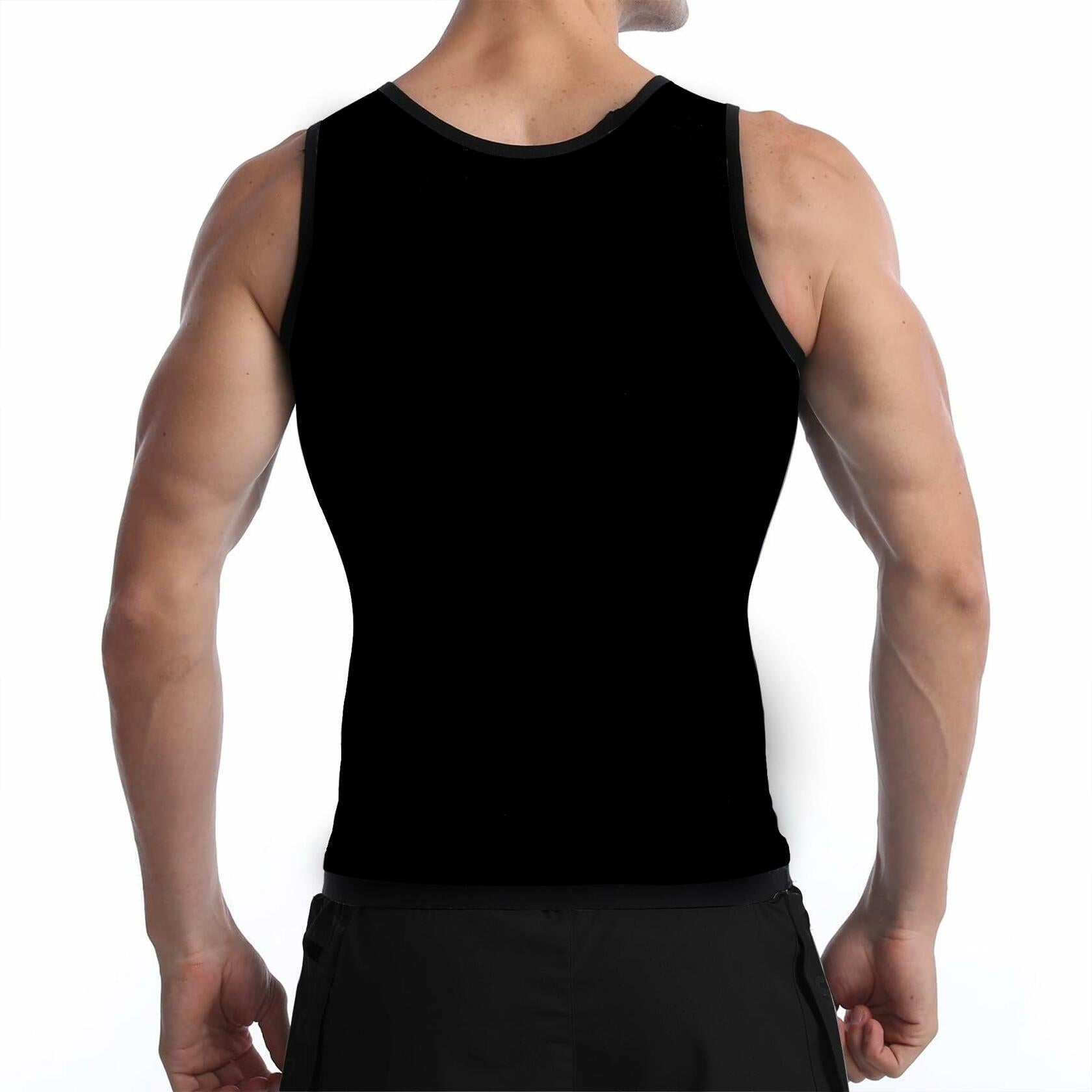 YEESHIN Sauna Sweat Vest for Men Compression Workout Tank Top SM